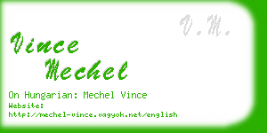 vince mechel business card